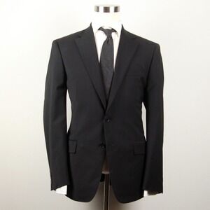 Calvin Klein‎ Mens 44R Blazer Jacket Sportscoat Slim Fit Black E04521A